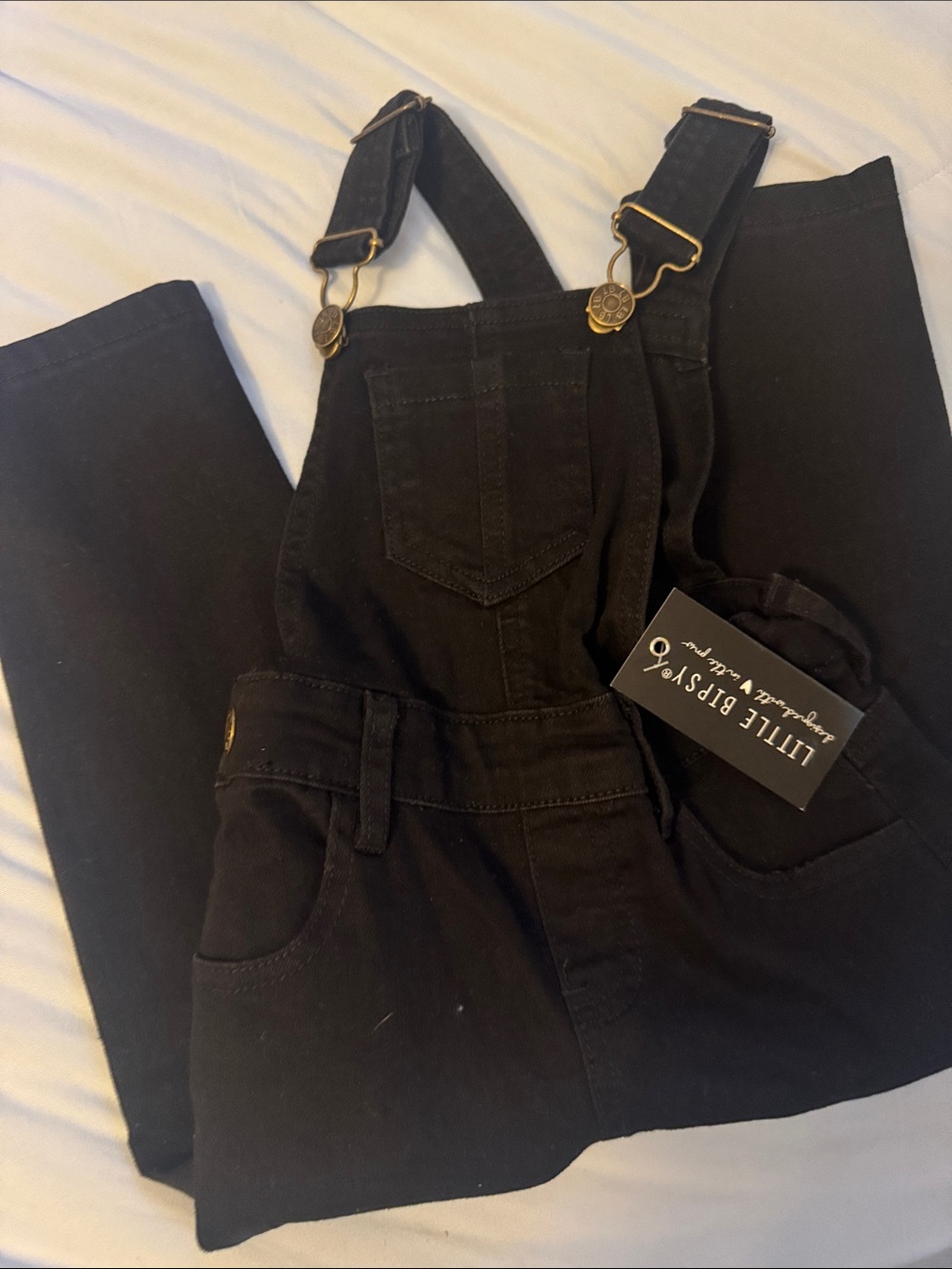 Little Bipsy overalls. NWT black